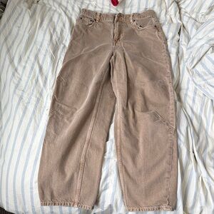 Boden Beige or Tan Barrel Leg jeans